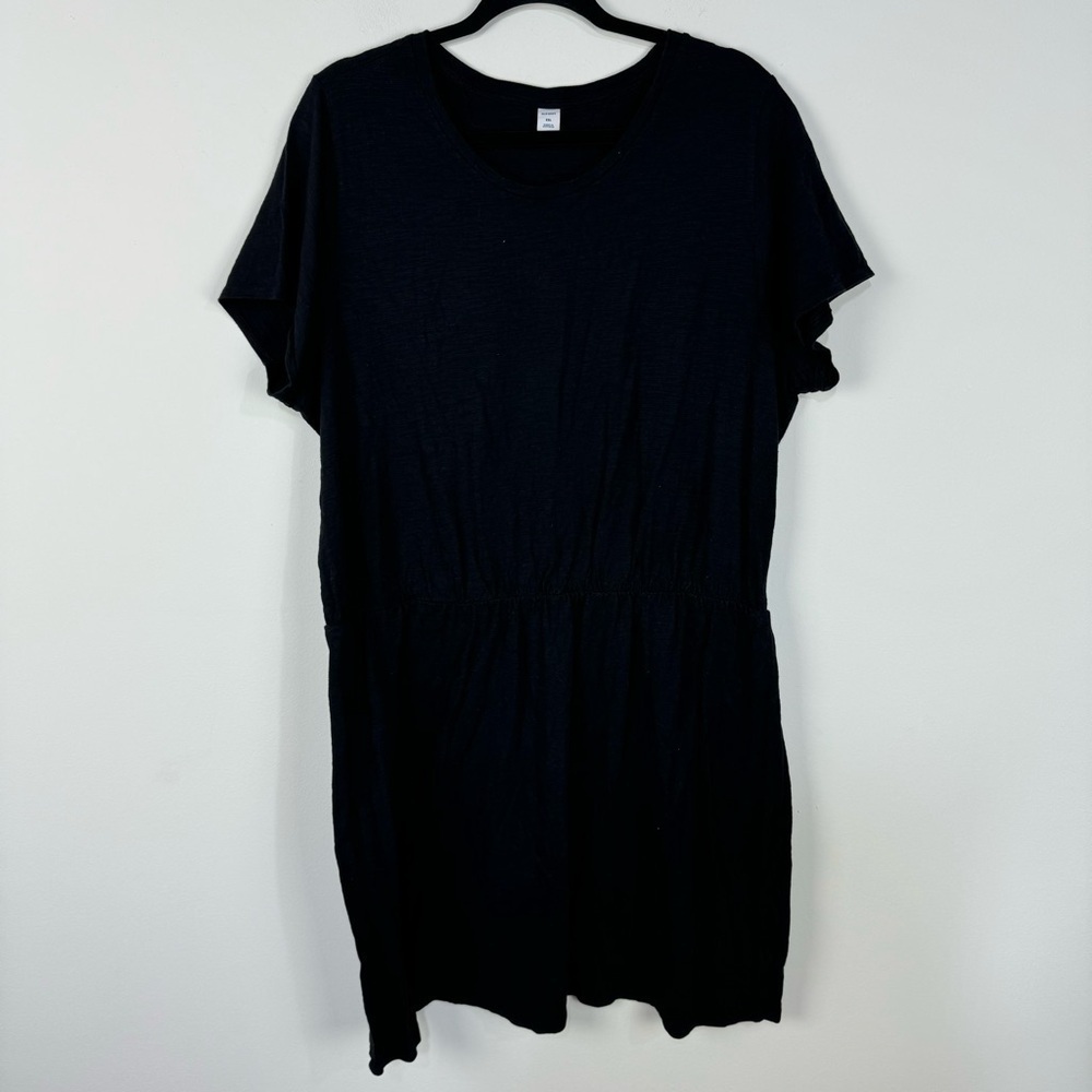 Old Navy Black Short Sleeve Mini Dress Summer Casual Sundress Beach
